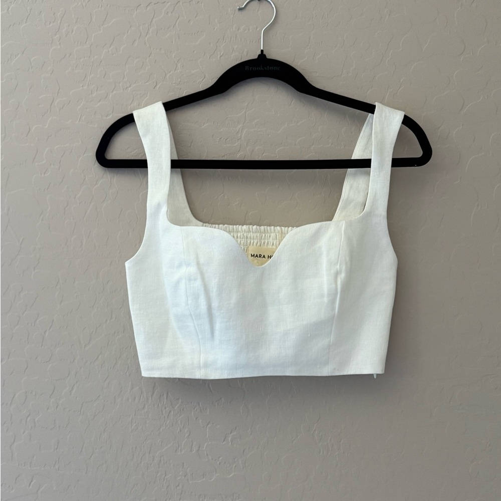 Mara Hoffman Jini White Textured Top - Picture 2 of 7